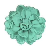 Uxcell Rose Flower Brooches and Pins for Women, Lapel Pins Dainty Satin Fabric Big Camellia Hair Flowers Clips Light Blue