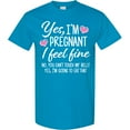 thumbnail image 3 of Inktastic Yes I'm Pregnant I Feel Fine No You Cant Touch My Belly T-Shirt, 3 of 5