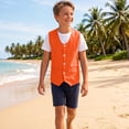 thumbnail image 6 of hotojiny Toddler Boys Girls Suit Vest Infant Kids Formal Dress Waistcoat with Pockets Summer Tops for 3-12 Years, 6 of 7
