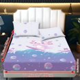 thumbnail image 2 of ZIATUBLES 3 Pcs Soft Polyester Sheet Set, Twin Size Bed Sets with 1 Fitted Sheet and 2 Pillowcases, Cooling Cozy All-Season Bedding Sheets, Axolotl Printed, 2 of 5