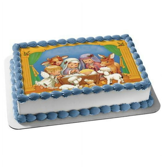Nativity Christmas edible image cake topper decoration frosting sheet