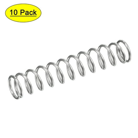 

9mmx1mmx45mm 304 Stainless Steel Compression Spring 31.4N Load Capacity 10 pcs