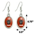 thumbnail image 4 of 8-Bit Pixel Retro Plus Two Armor Gamer Game Novelty Dangling Drop Oval Charm Earrings, 4 of 4