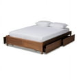 thumbnail image 3 of Baxton Studio Yara Modern and Contemporary Walnut Brown Finished Wood Full Size 4-Drawer Platform Storage Bed Frame, 3 of 7
