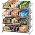 thumbnail image 3 of 4-Tier Can Organizer, Can Storage Dispenser Holds 48 Jars for Kitchen Cabinets or Pantry, Silver, 3 of 3