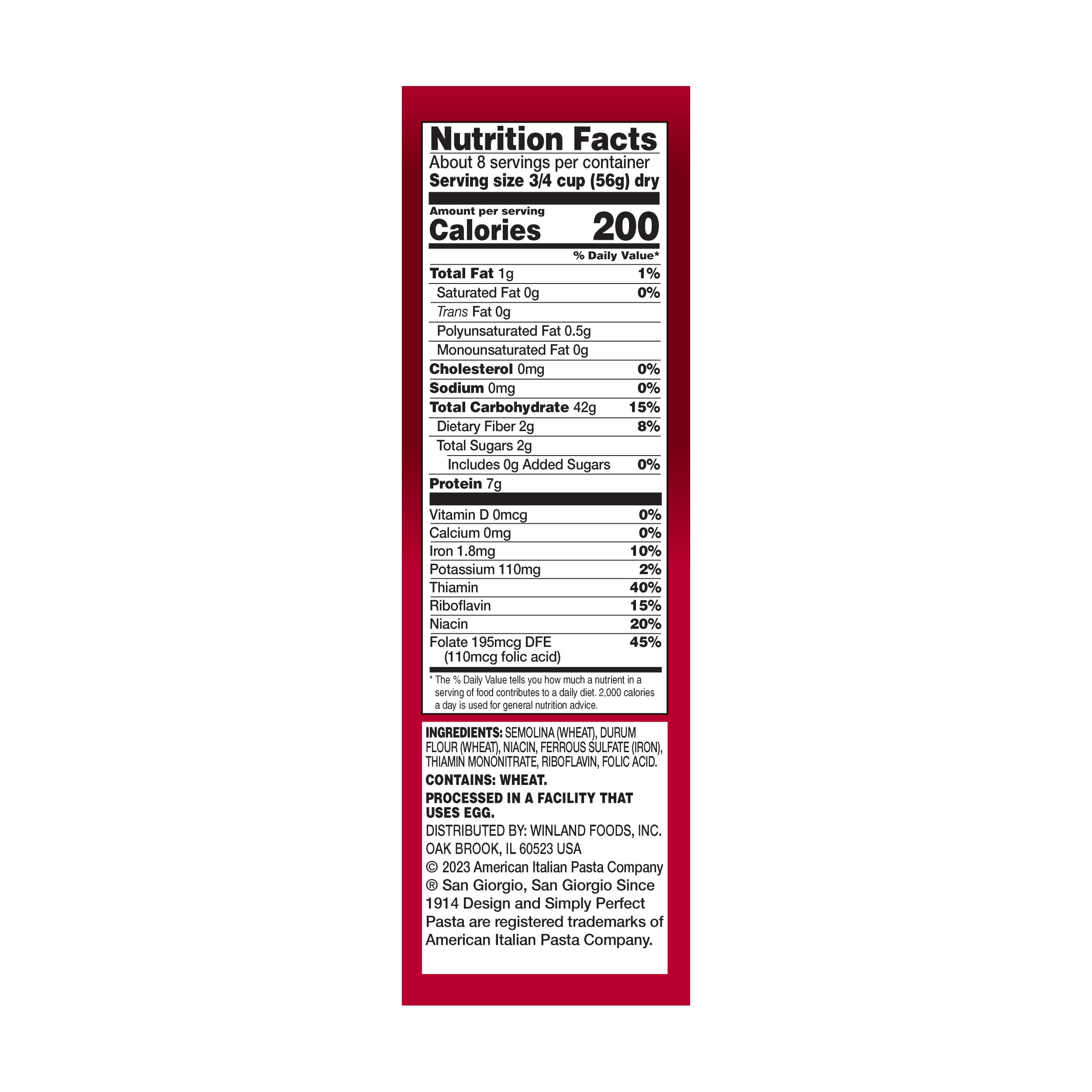 (2 pack) San Giorgio Penne Rigate Pasta, 16-Ounce Box