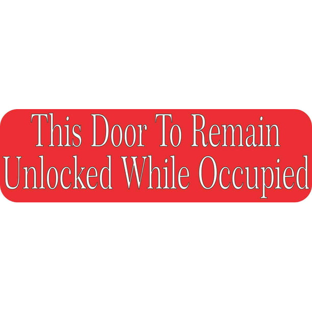10in X 3in This Door To Remain Unlocked Sticker Vinyl Sign Stickers Decal Walmart Com