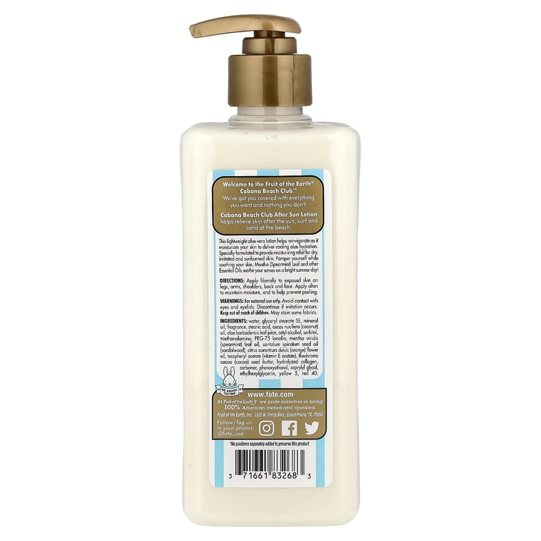 Fruit of the Earth Exotic Escape, After Sun Aloe Vera Lotion with