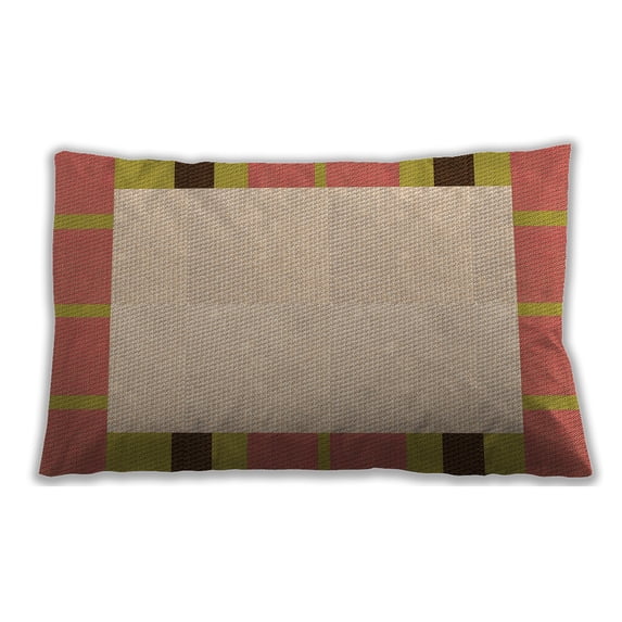 Ahgly Company Outdoor Rectangular Contemporary Lumbar Throw Pillow, 13 inch by 19 inch