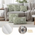 thumbnail image 6 of Geometric Outdoor Waterproof Pillow Covers, Abstract Sage Green White Boho Circle Dot Decorative Square Throw Pillowcase Sofa Cushion Sham for Patio/Couch/Chair, 26"x26" 2 Pack, 6 of 8