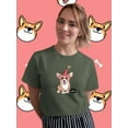 thumbnail image 2 of Little Corgi Let's Party T-Shirt Women -Image by Shutterstock, Female 4X-Large, 2 of 4