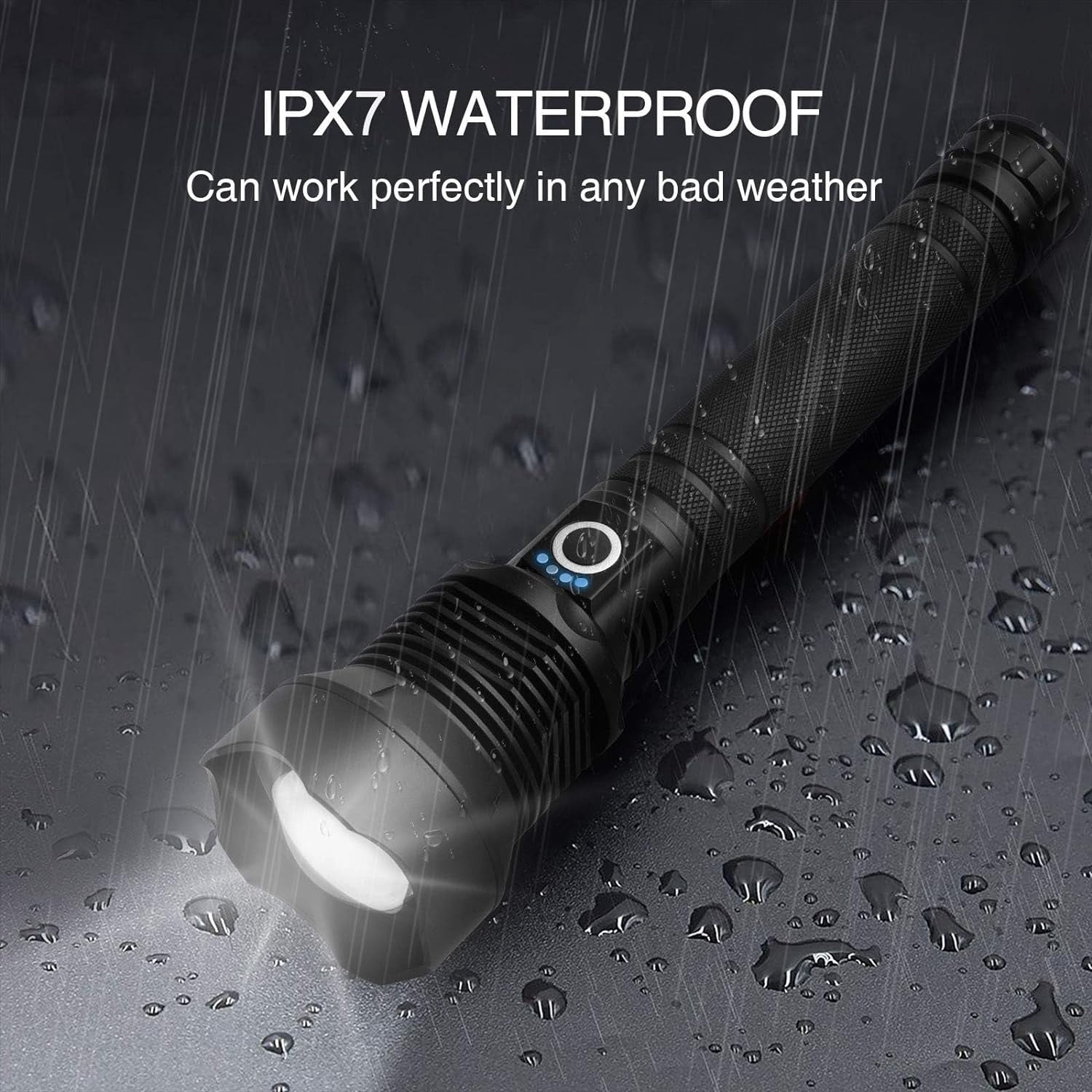 Flashlight, Lumens Super Bright LED Flashlights, 990000 Lumens Handheld Powerful Flashlight with USB Cable 5 Modes and Waterproof for Home Camping Hiking Outdoor