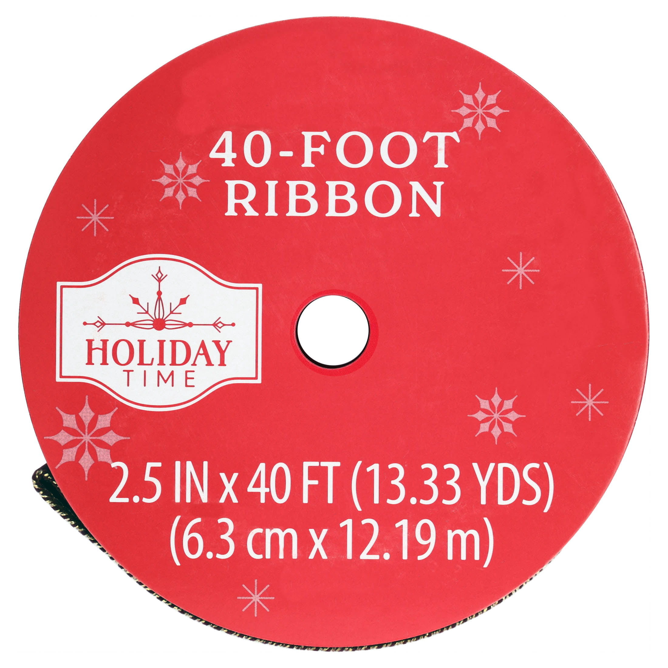 Maroon and Gold Wave Velvet Christmas Ribbon, 2.5" x 40', by Holiday Time