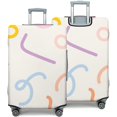 thumbnail image 2 of Stretch Luggage Cover XL(29-32in)– Elastic Travel Suitcase Protector with Handle Openings & Bottom Closure, Washable Polyester Spandex Suitcases Cover, Doodle Print, 2 of 5