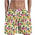 thumbnail image 2 of Puntoco Pantalones Cortos Para Hombre Con Bolsillo Con Cordón Y Estampado, Color Naranja Xl, 2 of 5