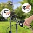 thumbnail image 4 of Déambulateur à 3 Roues Pliable, Roues Rotatives de 7 Pouces et Commande de Frein, Déambulateur à Hauteur Ajustable pour Aînés avec Sac de Rangement, Capacité de 220 Lb, 4 of 8