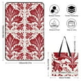 thumbnail image 2 of Red Floral Tile Seamless Pattern Design Picnic Blanket Waterproof Outdoor Beach Blanket Hand-held Pad Suitable for Travel, Camping, Beach, Family Gatherings, 2 of 8