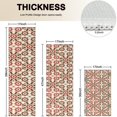 thumbnail image 4 of Brown Geometric Flower Diamond Pattern Kitchen Rugs Sets Of 3,Kitchen Runner Rugs Non Skid Washable,Decorative Kitchen Floor Mats for Kitchen,Sink,Laundry,17"x30"+ 17"x47" + 17"x59", 4 of 6