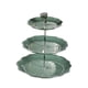 thumbnail image 2 of Soporte para tartas y cestas de frutas, soporte multifuncional para alimentos, ideal para postres, pasteles y fiestas. L 3 niveles verde, 2 of 9