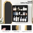 thumbnail image 5 of Soges 36"x24" Bathroom Medicine Cabinet with Mirror, Wall Mounted Bathroom Storage with Recessed/Surface Mount Options, Gold Metal Frame with Distressed Finish, Easy Installation, 5 of 8