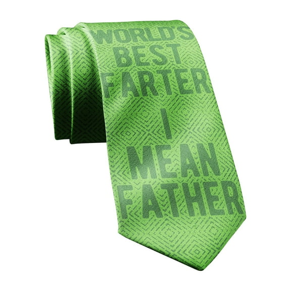 World's Best Farter I Mean Father Necktie Novelty Neckties for Men Farting Funny Ties Fart Tie