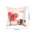 thumbnail image 3 of Tuvgenk 18x18 Inch Holiday Pillow Covers Set of 1, Valentines Printed Soft Square Pillowcase Cushion Cover for Chair Sofa Living Room Home Decor, 3 of 6