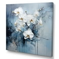 thumbnail image 2 of Designart "Delicate Abstraction: Blue Orchid Blossoms I" Orchids Wall Art Living Room, 2 of 7