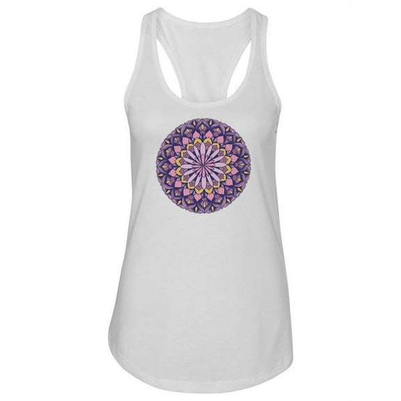 Purple Mandala Design. Tank Women -Image by Shutterstock, Female x-Large