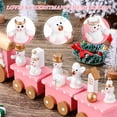 thumbnail image 2 of Christmas Train Desktop Train Four Section Train Table Train Decor Wooden Train Decor Christmas Theme Decor Table Ornament, 2 of 9
