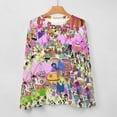 thumbnail image 5 of Adventure Time Women's Pajama Top 3D Digital Print Sleepwear Trendy Crewneck Pullovers Long Sleeve Shirts XS, 5 of 8