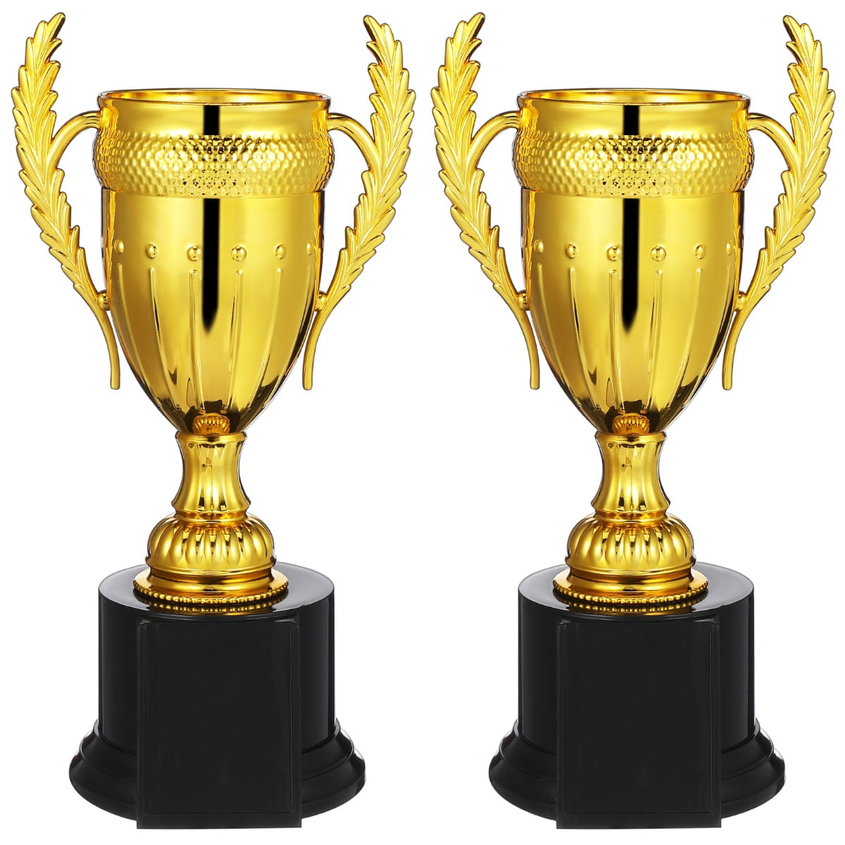 Worgeous 2pcs Golden Trophy Plastic Trophy Cup Award Trophy Party Trophy Decor Trophy Cup Model For Sports Competition