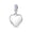 Light-Purple, variant on Womens .925 Sterling Silver Clear Crystal Accent Bale Heart Shape Dangle Charm Bead for Bracelet