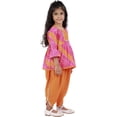 thumbnail image 4 of Ahhaaaa Cotton Jaipuri Print Frill Sleeves Frock Style Kurti with Dhoti Salwar for Baby Girls, 4 of 5