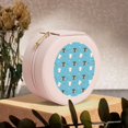 thumbnail image 6 of Yiaed Cat Fish Print Travel Jewelry Case Bridesmaid Gift Boxes Jewelry Travel Organizer Small Round Jewelry Box Mini Storage-Pink, 6 of 7
