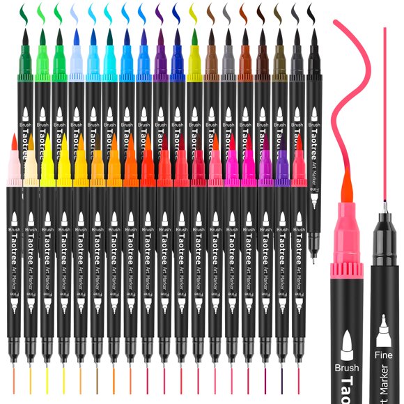 Art Markers Taotree, 36 colores, doble punta, para libros para niños y adultos