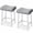 White + grey cushion, variant on Acekid Bar Stool Set of 4 – 24 Inch Counter Height, Upholstered Padded Seat with Curved Surface, Ergonomic Saddle Design for Kitchen/Home, White + Grey Cushion