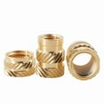 thumbnail image 4 of M2 M3 M4 M5 M6 M8 Brass Heat Insert Nut Double Twill Knurled Hot Melt Injection Embed Thread Inserts Nuts For 3d Printer Plastic, 4 of 6