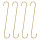 thumbnail image 1 of Ganchos en S largos Uxcell de 4 piezas de 12 pulgadas para colgar, ganchos en S para colgar plantas y utensilios de cocina, dorado, 1 of 6