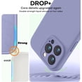 thumbnail image 4 of Compatible with iPhone 15 Pro Case, Upgrade Liquid Silicone, [Enhanced Camera Protection] [Soft Anti-Scratch Microfiber Lining] Shockproof Phone Case iPhone 15 Pro 6.1 inch - Lavender Grey, 4 of 14