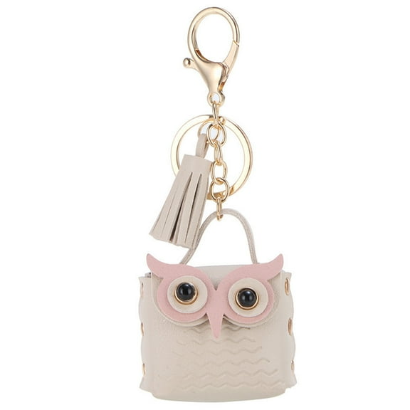 Owl Coin Purse,Keychain Wallet,Earphone Case,Bluetooth Earphone Storage Bag,Small Leather Pouch,Faux Leather Wallet,Gift Purse,Zipper Coin Bag