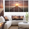 thumbnail image 1 of Seashore Boardwalk into the Sun - Seashore Canvas Art Print, 1 of 3