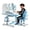 Blue #9, variant on Floseru Kids Desk and Chair Set, Height Adjustable Kids Study Desk Chair Toddlers Writing Table with Tiltable Reading Stand, Bedroom Children Learning Table with Extra Large Drawer