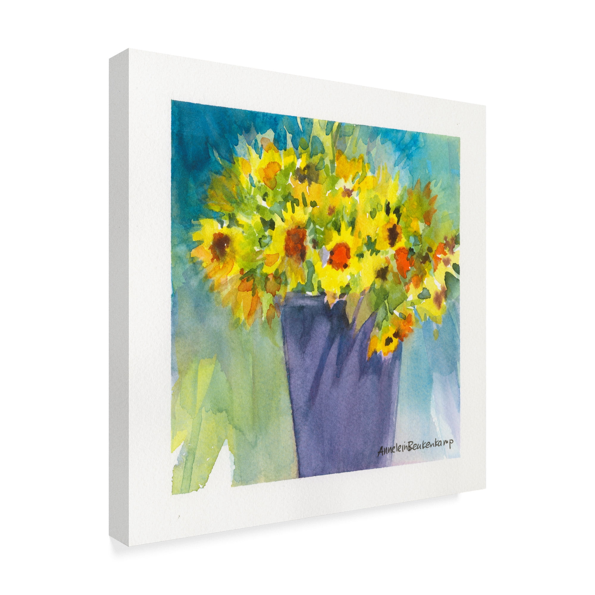 Trademark Fine Art 'Companions Blue Vase' Canvas Art by Annelein Beukenkamp