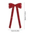 thumbnail image 3 of Christmas Glitter Double Ear Bow Ornaments Hanging Decorations for Tree Wreath and Garland, 3 of 6