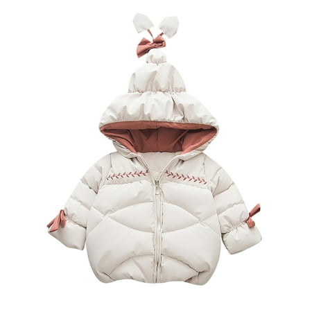 

Dadaria Baby Boys Girls Clothes Newborn Winter Outfits 1-5Y Toddler Kids Thick Warm Parkas Hooded Windproof Coat Outwear Clothes White 10 Toddler