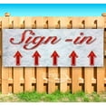 thumbnail image 1 of Sign-In Up Arrow Red & Chrome 13 oz Vinyl Banner With Metal Grommets, 1 of 4