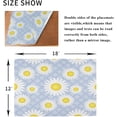 thumbnail image 5 of GZHJMY Placemats Set of 4,Daisy Flower Heat-Resistant Non-Slip Double Sided Washable Kitchen Dining Table Mats for Kitchen Table Decoration, 12"x18", 5 of 6