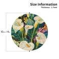 thumbnail image 2 of Fuzoiu Tropical Floral Jungle Print Leather Coasters Set,Drink Coasters Set of 4,for Tabletop Protection, Durable PVC Coasters,Home Décor and Housewarming Gift-Round Shape, 2 of 6