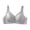Gray, variant on Women Solid Satin Mesh Splice Adjustable Shoulder Relaxed Casual Everyday Bras