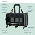 thumbnail image 4 of Katziela Quilted Chariot Pet Carrier With Removable Wheels and Double Telescopic Handle (Black) Pack 1, 4 of 7